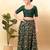 Women's brocade padded front open elbow sleeves saree blouse