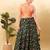 Women's brocade padded back open sleeveless saree blouse