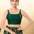 Women's brocade padded back open sleeveless saree blouse