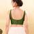 Women's brocade padded back open sleeveless saree blouse
