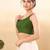 Women's brocade padded back open sleeveless saree blouse