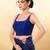 Women's brocade padded back open sleeveless saree blouse