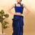 Women's brocade padded back open sleeveless saree blouse