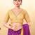 Women's mulbury silk padded back open elbow sleeves saree blouse