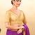 Women's mulbury silk padded back open elbow sleeves saree blouse
