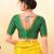 Women's mulbury silk padded back open elbow sleeves saree blouse