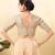 Women's mulbury silk padded back open elbow sleeves saree blouse