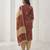 Red printed cotton blend stitched abstract print salwar kurta dupatta for women