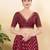 Women's mulbury silk padded back open elbow sleeves saree blouse