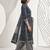 Blue printed cotton blend stitched abstract print salwar kurta dupatta for women