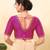 Women's mulbury silk padded back open elbow sleeves saree blouse