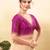 Women's mulbury silk padded back open elbow sleeves saree blouse