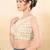 Women's jain silk padded back open sleeveless saree blouse