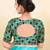 Women's jain silk padded back open elbow sleeves saree blouse