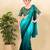 Women's jain silk padded back open elbow sleeves saree blouse