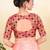 Women's jain silk padded back open elbow sleeves saree blouse