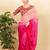 Women's jain silk padded back open elbow sleeves saree blouse