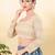 Women's jain silk padded back open full sleeves saree blouse