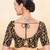 Women's jain silk padded back open elbow sleeves saree blouse