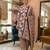Purple printed cotton blend stitched floral print salwar kurta dupatta for women