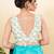 Women's silk padded back open sleeveless saree blouse