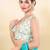 Women's silk padded back open sleeveless saree blouse
