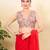 Women's silk padded back open sleeveless saree blouse