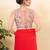 Women's silk padded back open sleeveless saree blouse