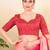 Women's jain silk padded back open elbow sleeves saree blouse