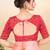 Women's jain silk padded back open elbow sleeves saree blouse