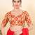 Women's jain silk padded back open elbow sleeves saree blouse