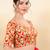 Women's jain silk padded back open elbow sleeves saree blouse