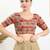 Women's brocade padded front open elbow sleeves saree blouse