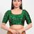 Women's mulbury silk padded back open elbow sleeves saree blouse