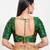 Women's mulbury silk padded back open elbow sleeves saree blouse