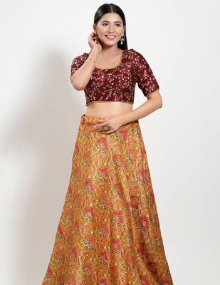 Women's mulbury silk padded back open elbow sleeves saree blouse 4