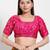 Women's mulbury silk padded back open elbow sleeves saree blouse