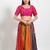 Women's mulbury silk padded back open elbow sleeves saree blouse