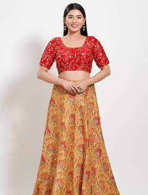 Women's mulbury silk padded back open elbow sleeves saree blouse 4