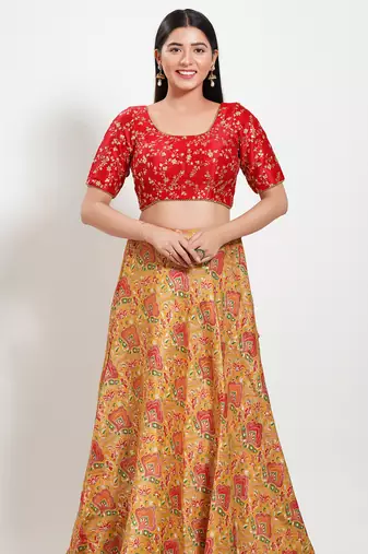 Women's mulbury silk padded back open elbow sleeves saree blouse