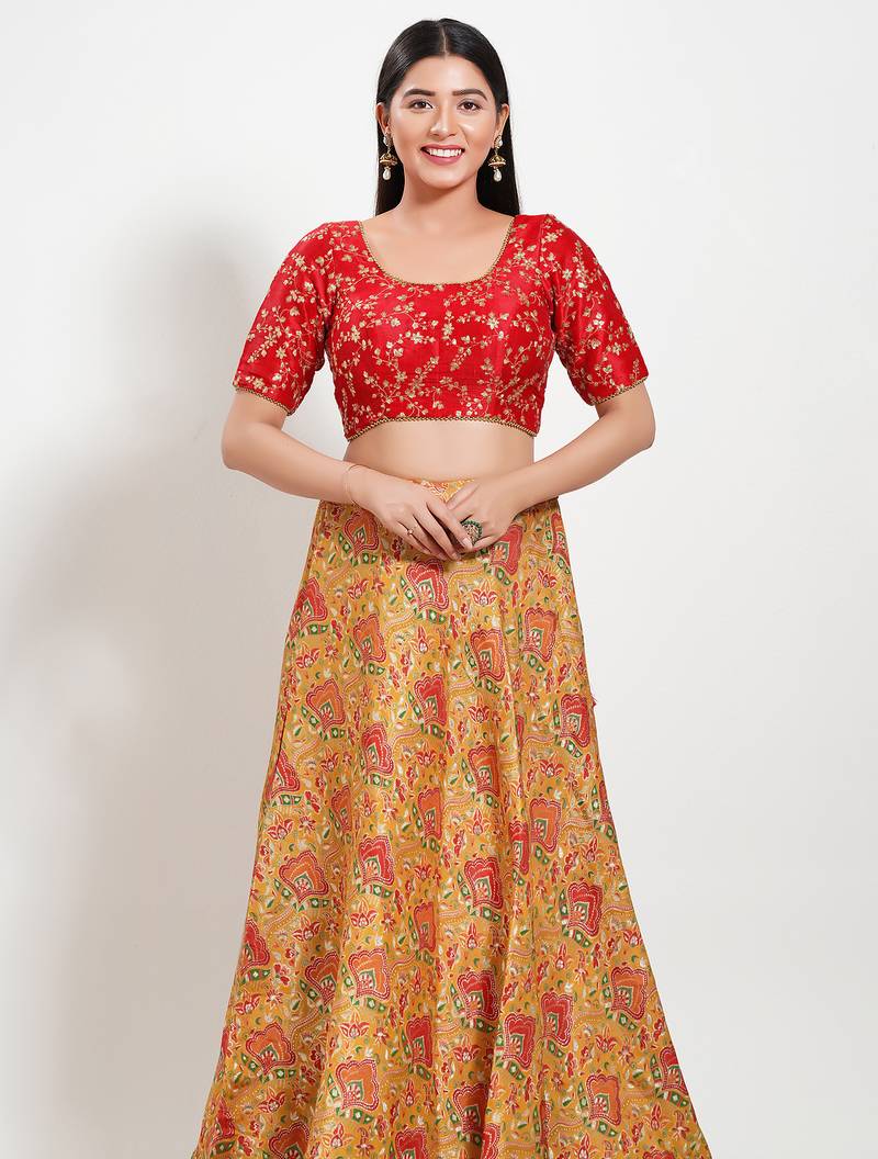 Women's mulbury silk padded back open elbow sleeves saree blouse