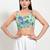Women's brocade padded back open sleeveless saree blouse