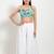 Women's brocade padded back open sleeveless saree blouse