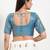 Women's brocade padded front open elbow sleeves saree blouse