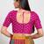 Women's brocade padded front open elbow sleeves saree blouse
