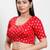 Women's brocade padded front open elbow sleeves saree blouse