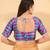 Women's silk padded front open elbow sleeves saree blouse