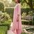 Pink printed cotton blend stitched floral print salwar kurta dupatta for women