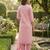 Pink printed cotton blend stitched floral print salwar kurta dupatta for women