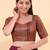 Women's mulbury silk padded back open elbow sleeves saree blouse